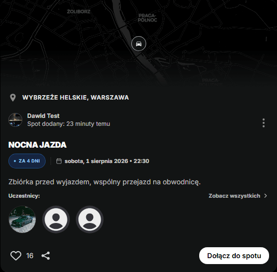 Podgląd spotu w aplikacji Automotive Place