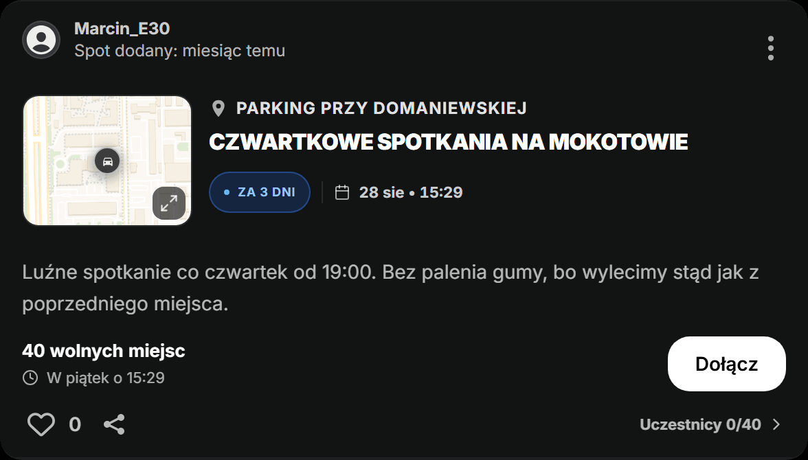 Spot w aplikacji